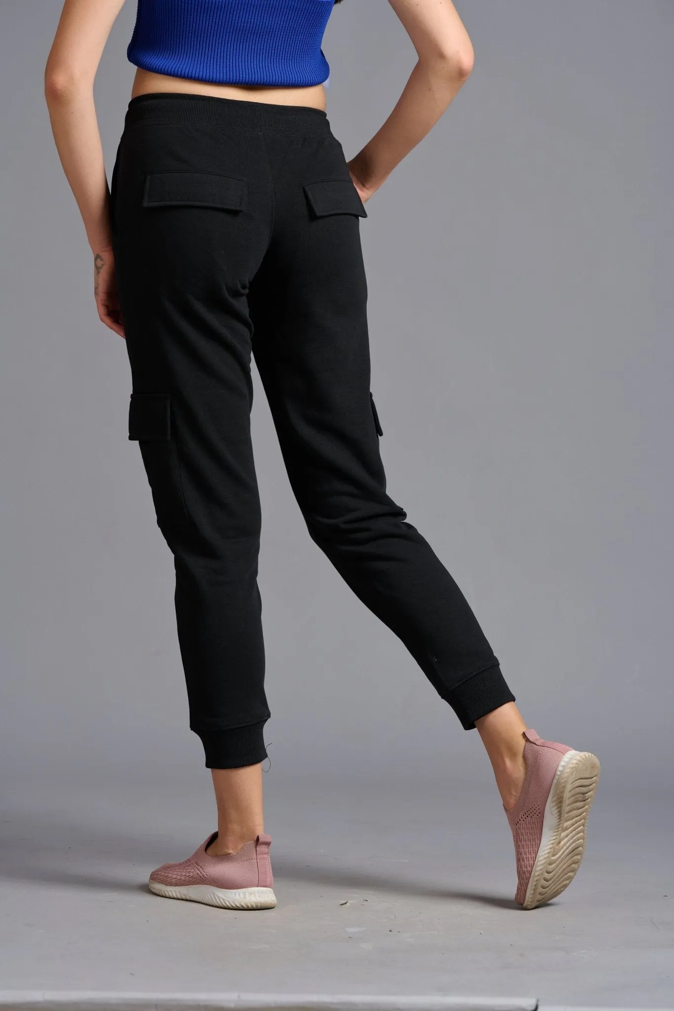 Premium Black Cargo Joggers for Women