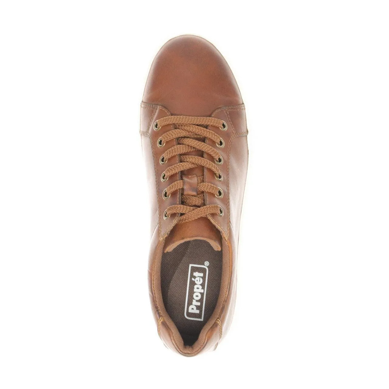 Propet Koda Leather Sneaker Tan: Men's Casual Shoes