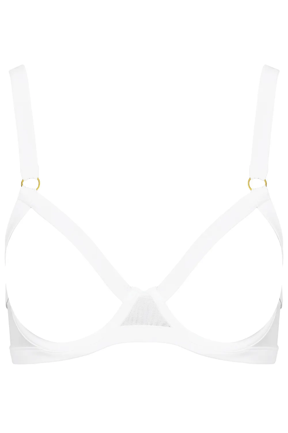 Pure Temptation White Naked Breast Bra