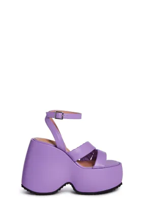 Purple Valentin Wedge Footwear