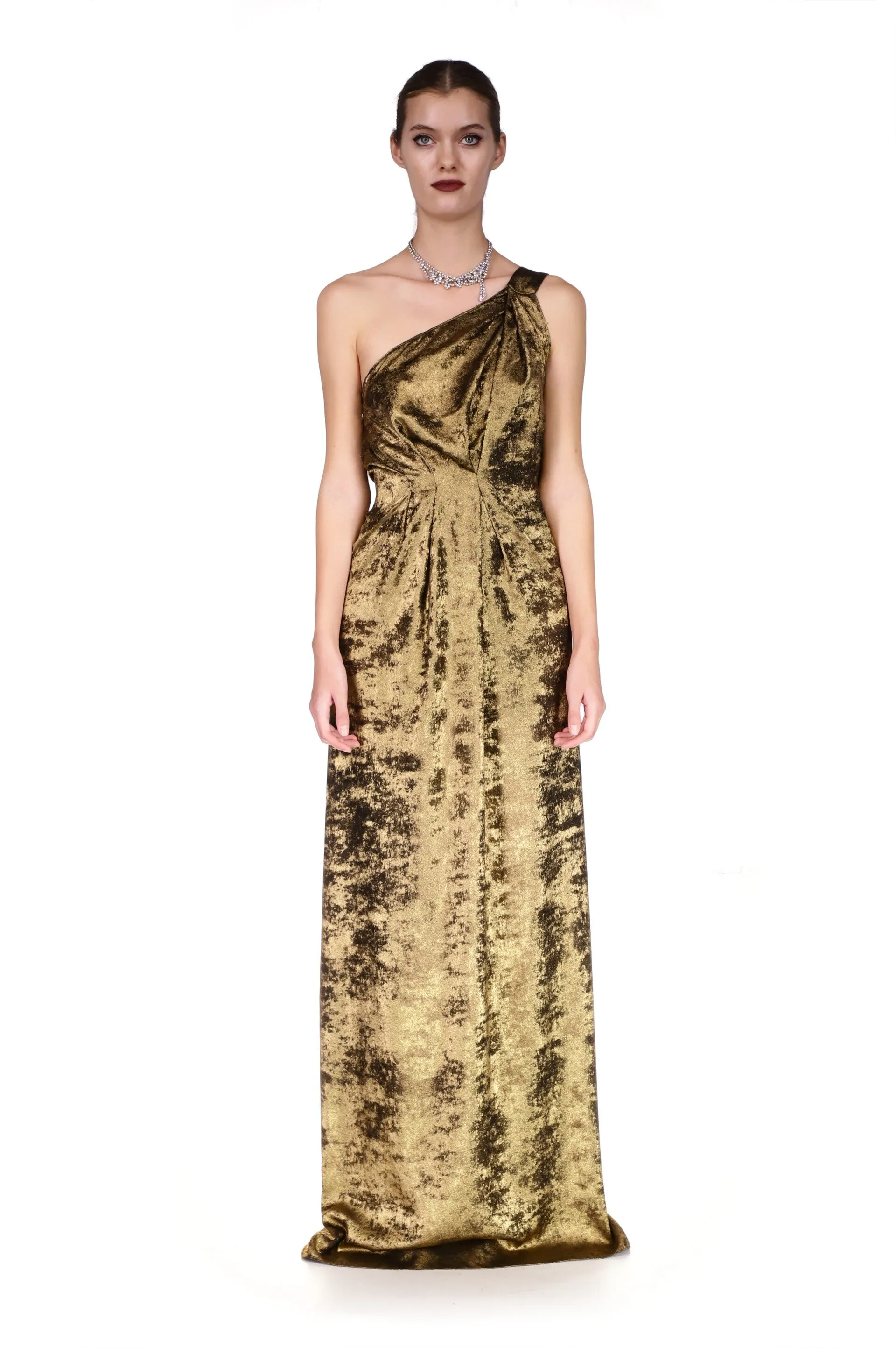 'PYRITE' ONE SHOULDER GOWN