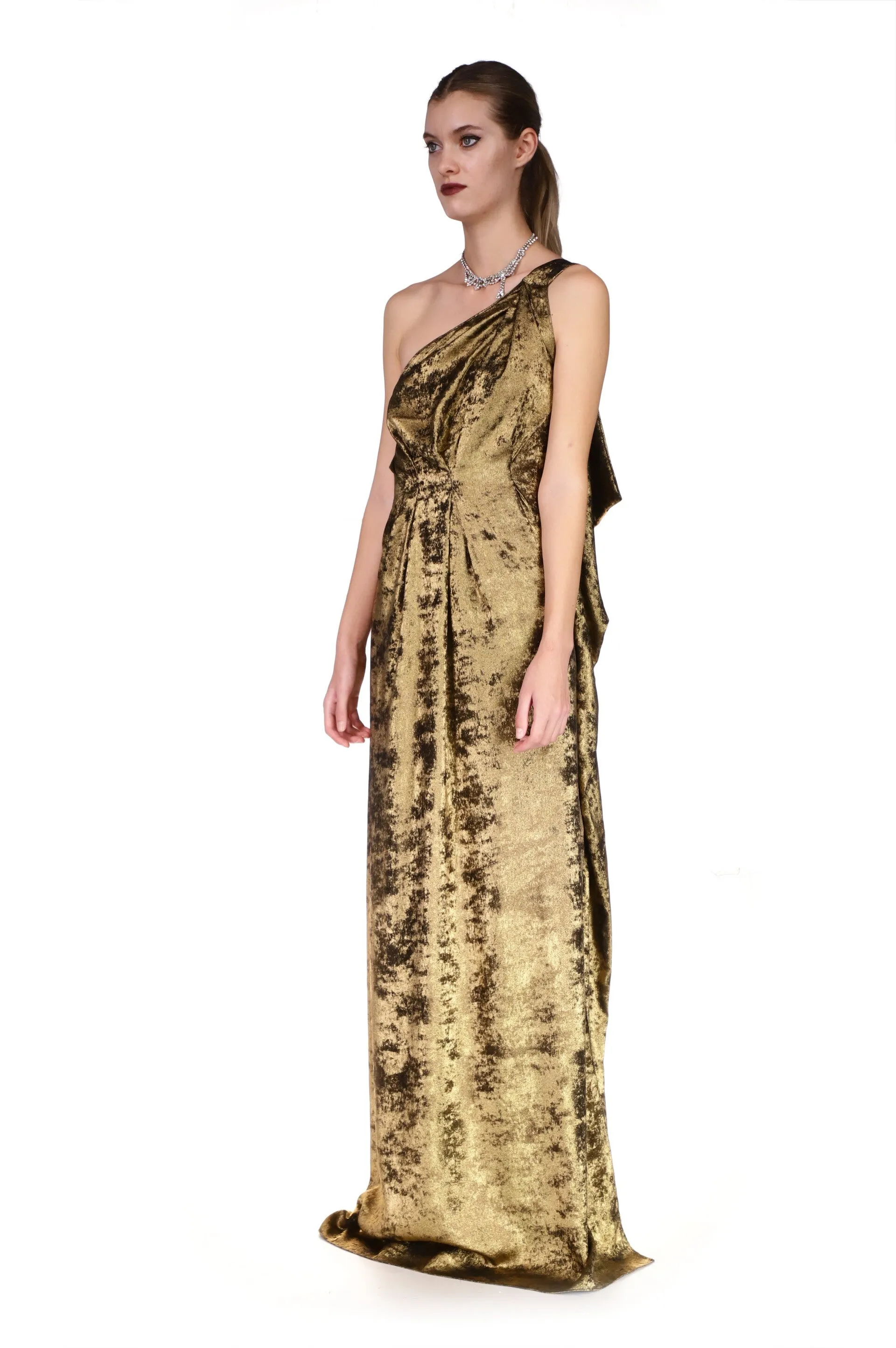 'PYRITE' ONE SHOULDER GOWN