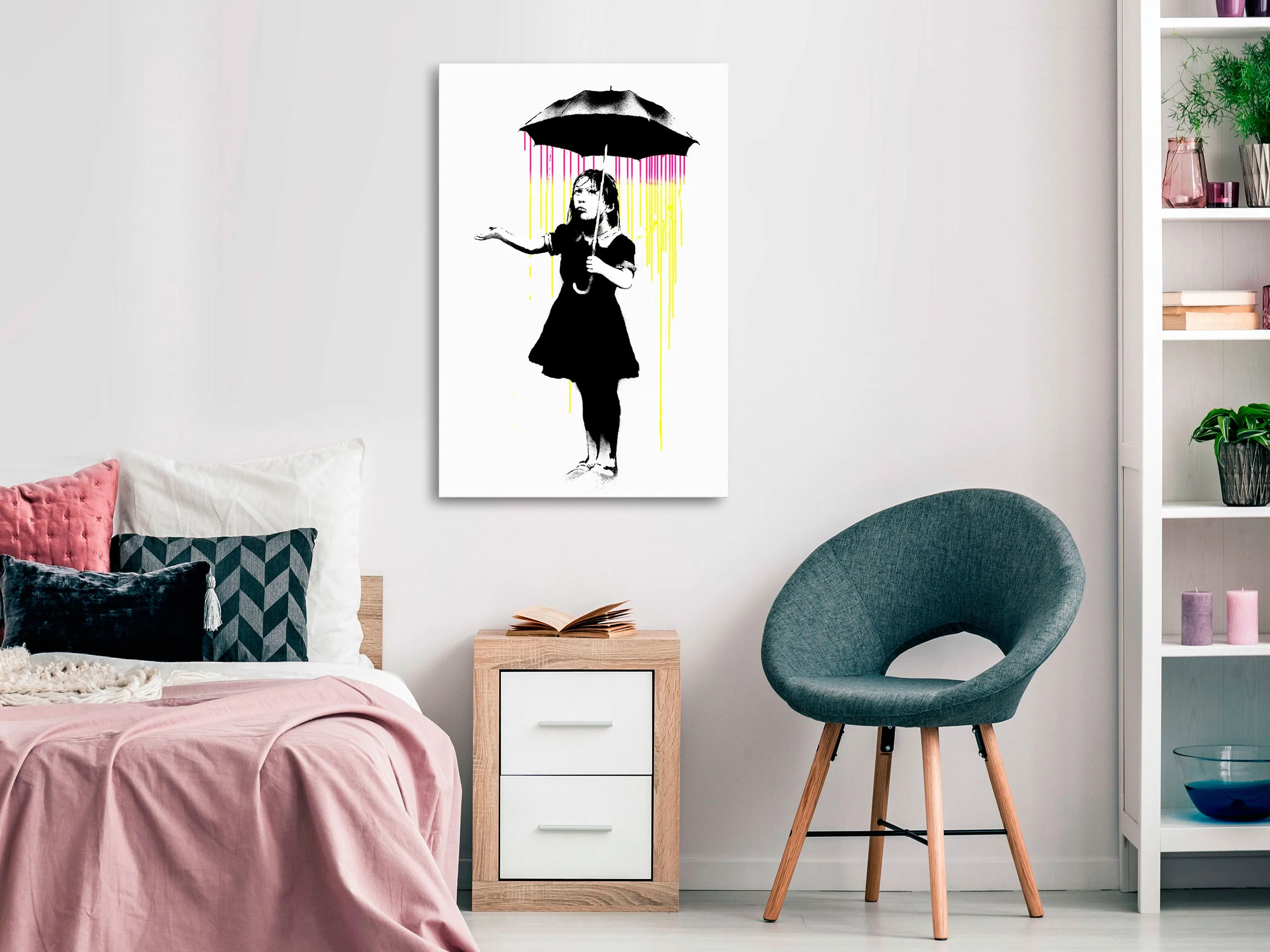 Quadro Girl with Umbrella Vertical