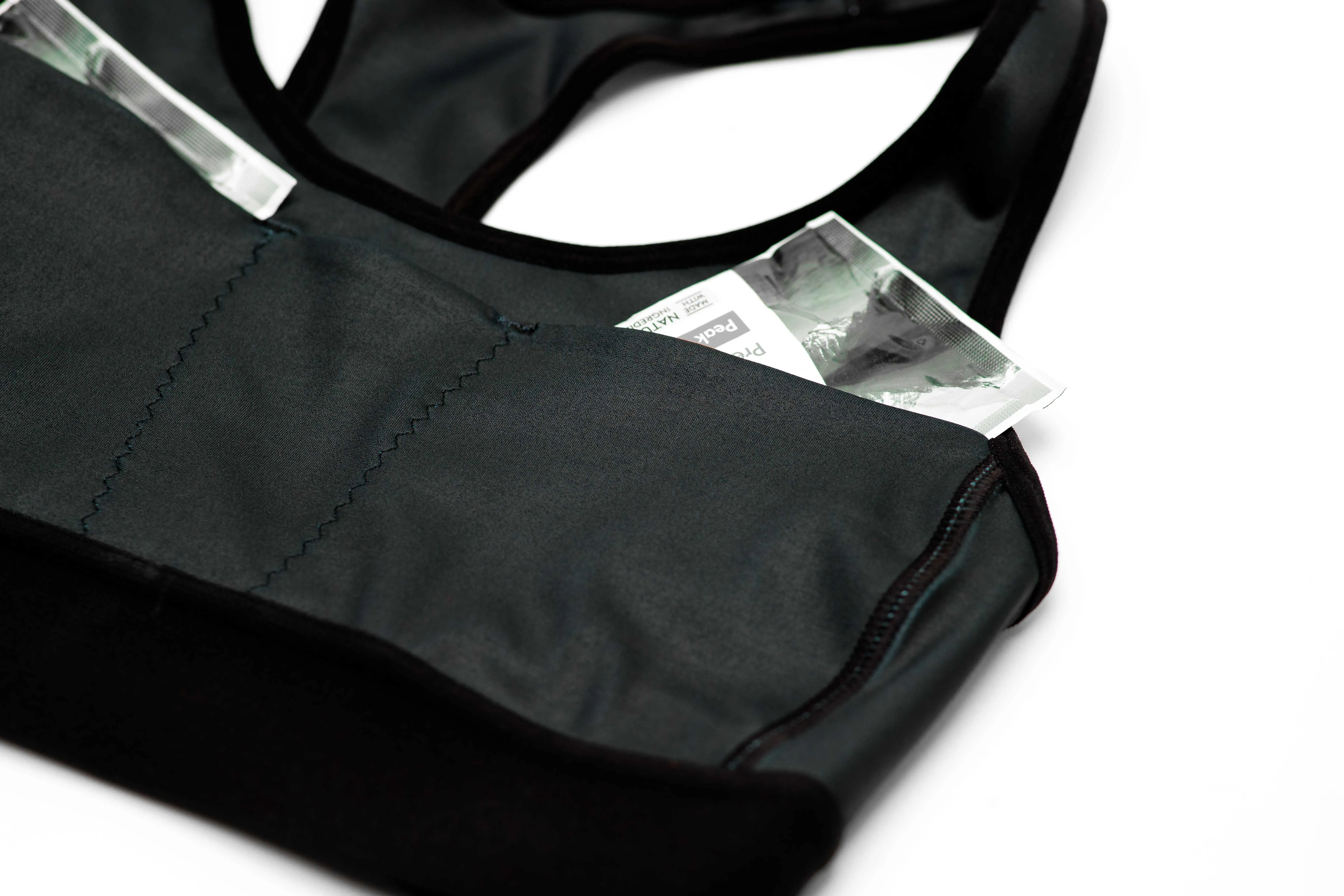 RACER BLACK Pocket Bra