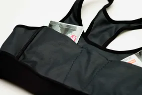 RACER BLACK Pocket Bra