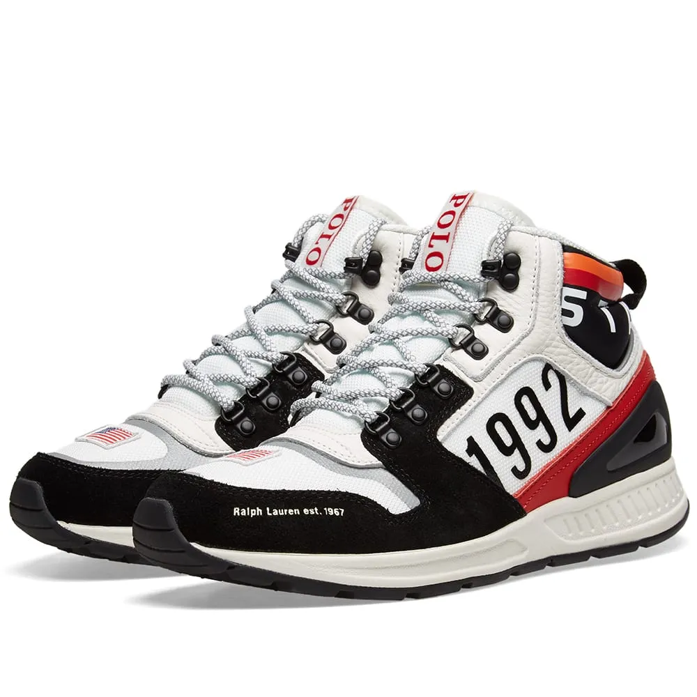 Ralph Lauren Polo Trainer 100 Mid Black White Red