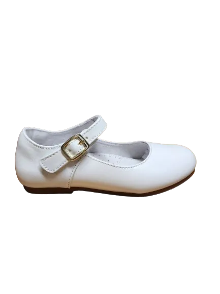 Rebecca Dressy Flat - Pearlized White