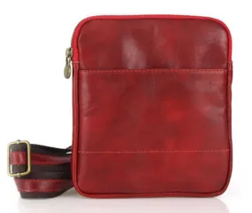 Red leather bag paolo