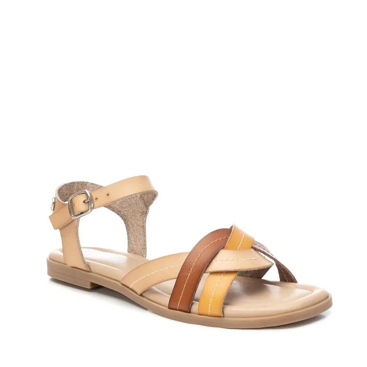 Beige Flat Sandali Donna Refresh 171936