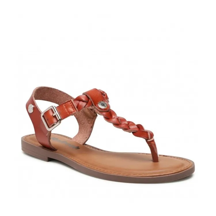 Sandali Donna Infradito Flat Cuoio Refresh 79421