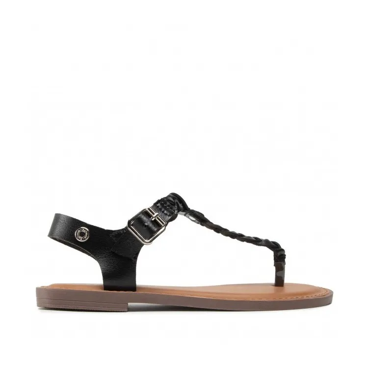 Nero Flat Sandali Donna Infradito Refresh 79421