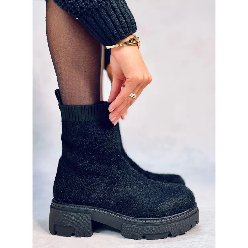 Black Roanna sock boots