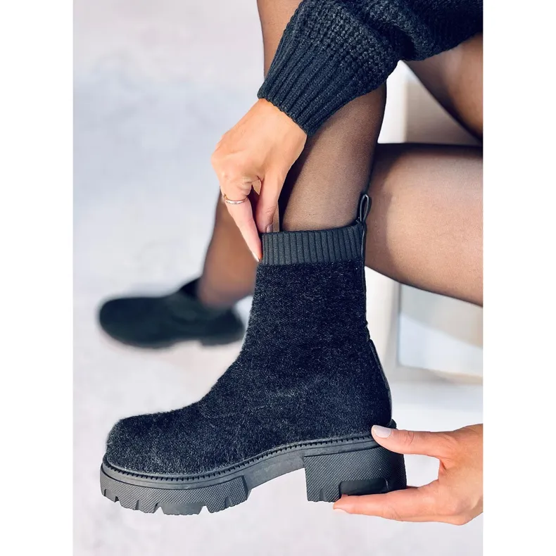 Black Roanna sock boots