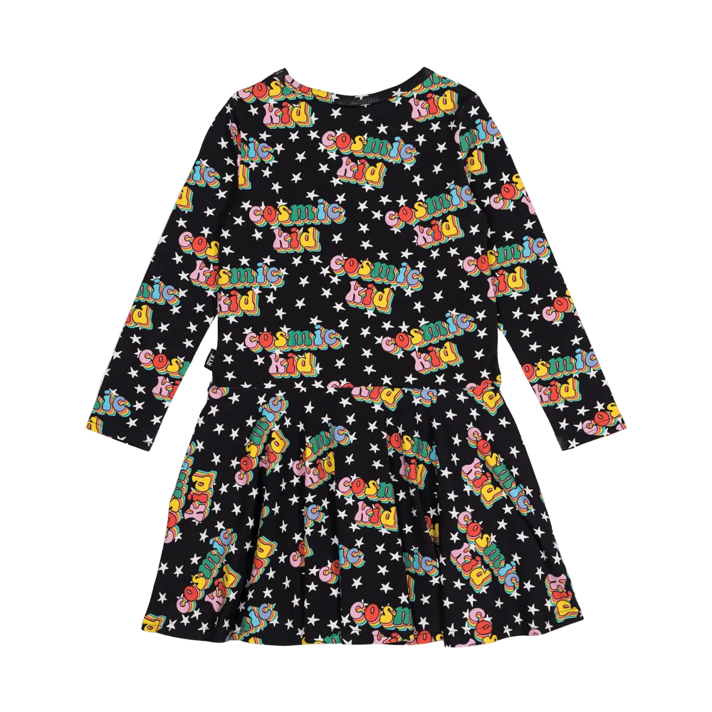 Cosmic Kid LS Drop Waist Dress - Rock Your Baby