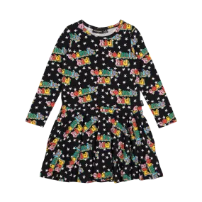 Cosmic Kid LS Drop Waist Dress - Rock Your Baby