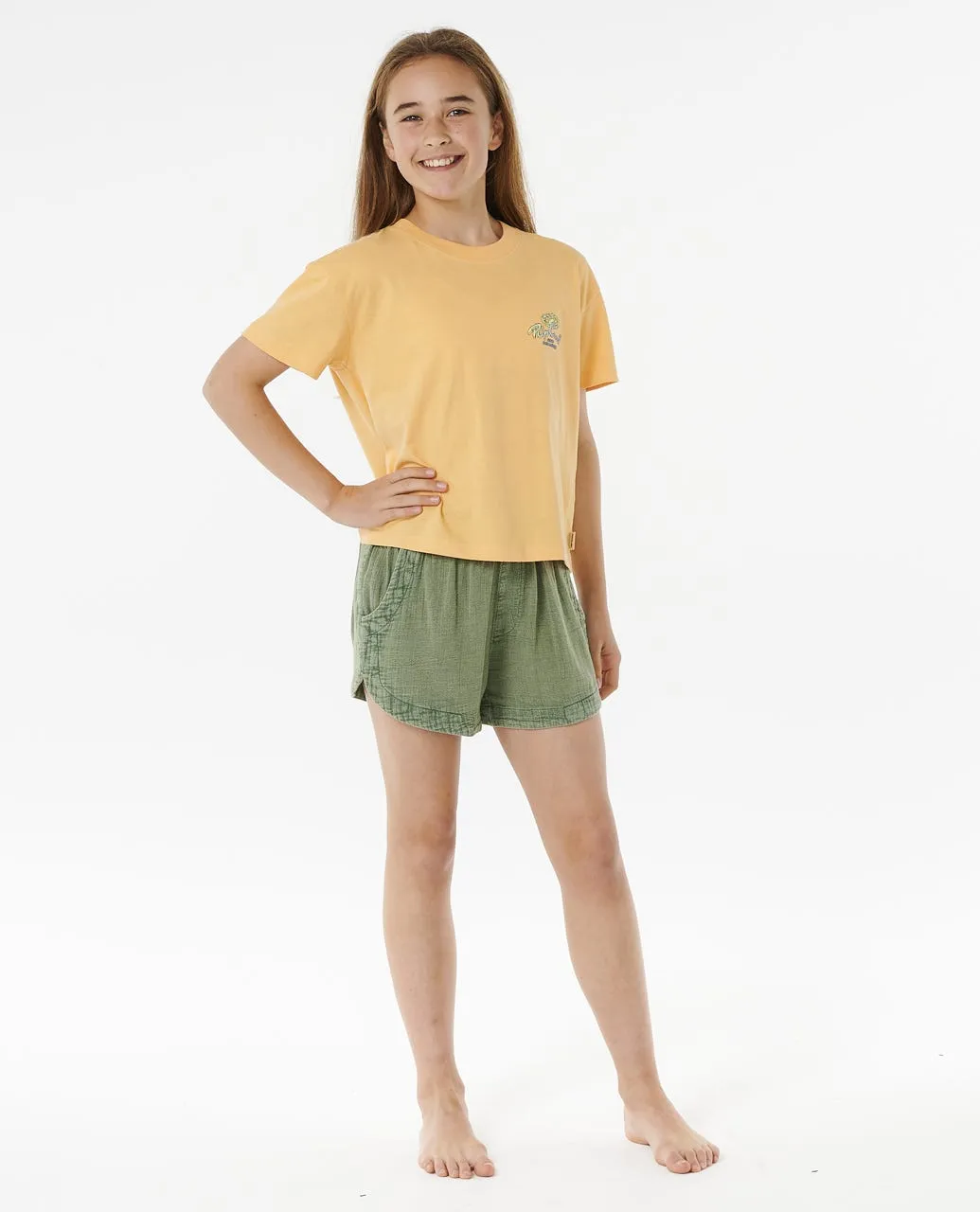 Rolling Curl Short Sleeve Tee Girl