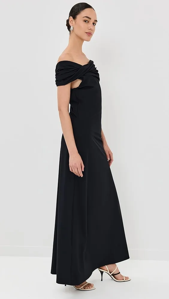 Róhe   Asymmetrical Off Shoulder Dress 