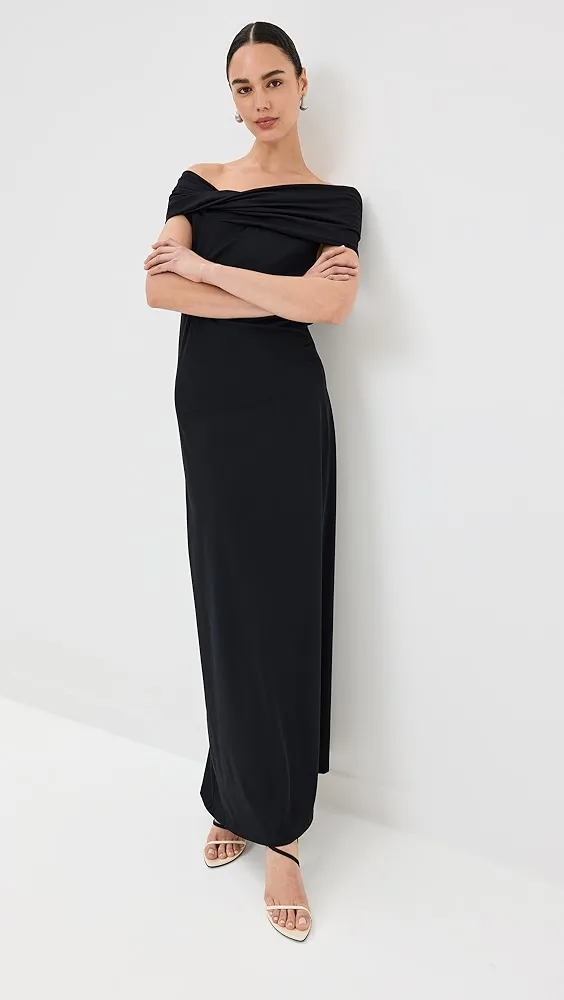 Róhe   Asymmetrical Off Shoulder Dress 