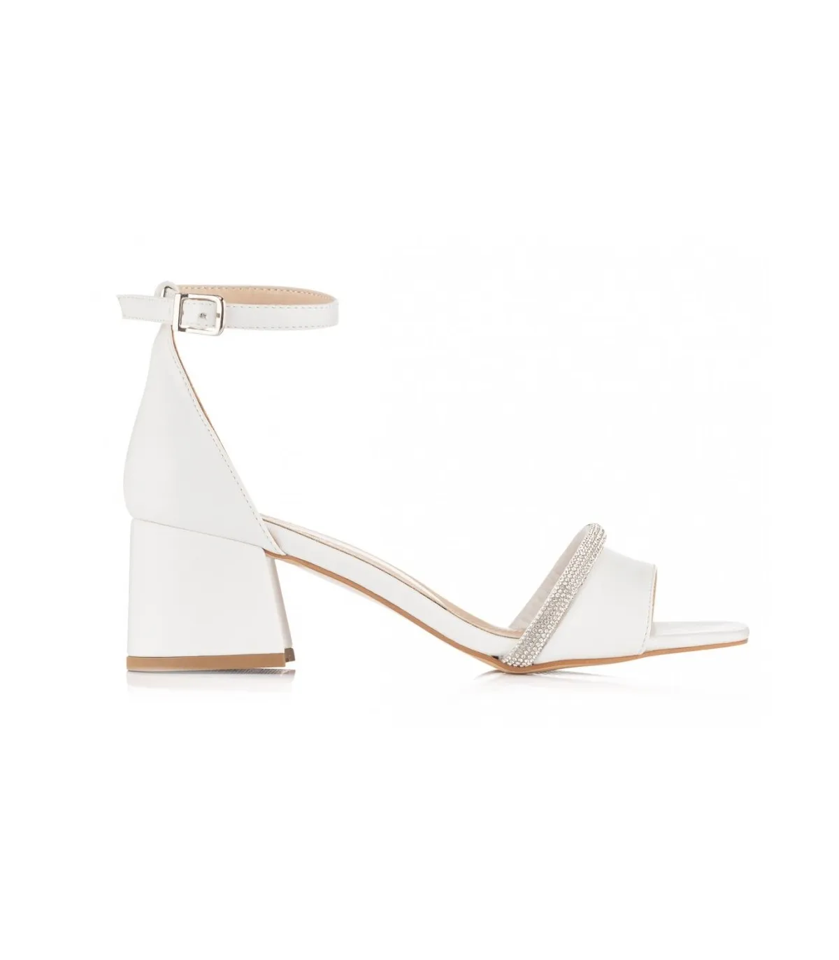 Sandal with Heel by Sirena-White 250370