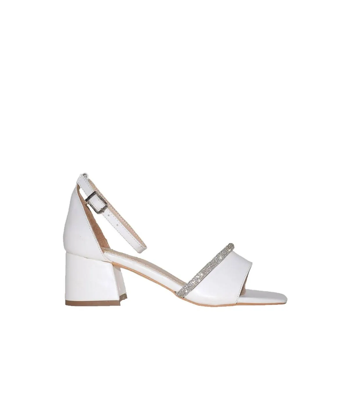 Sandal with Heel by Sirena-White 250370