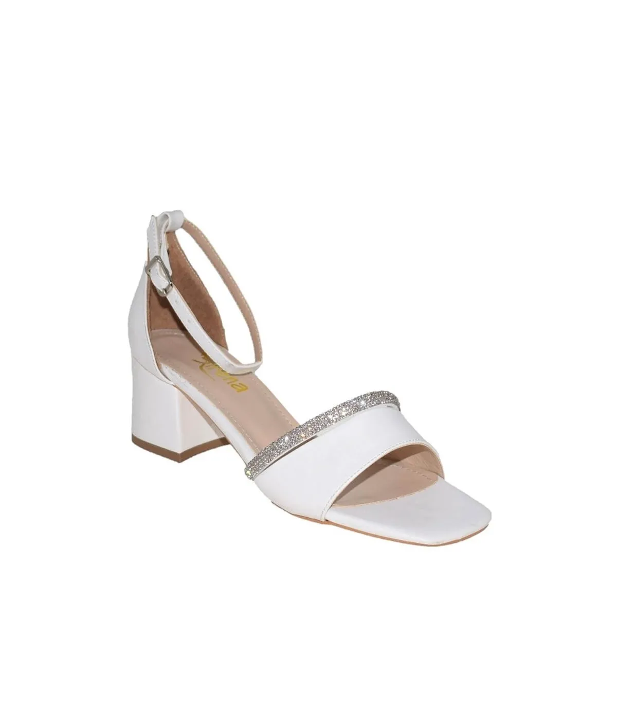 Sandal with Heel by Sirena-White 250370