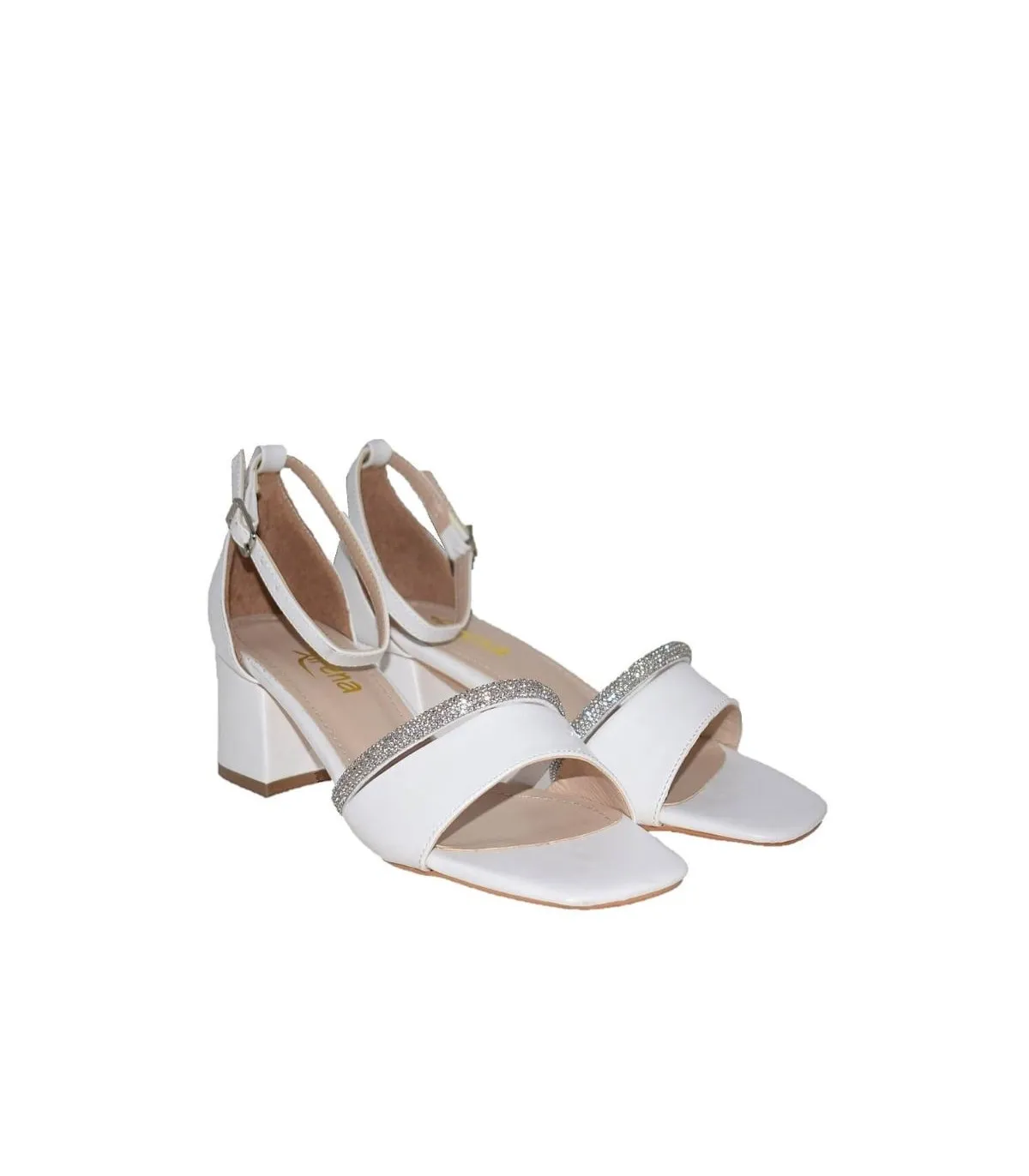 Sandal with Heel by Sirena-White 250370