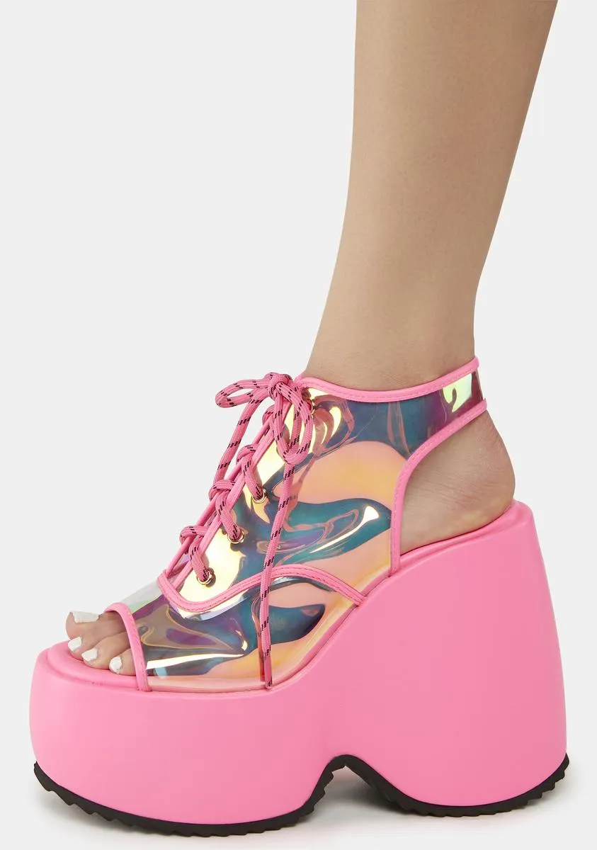 Saphira Pink Platform Heels