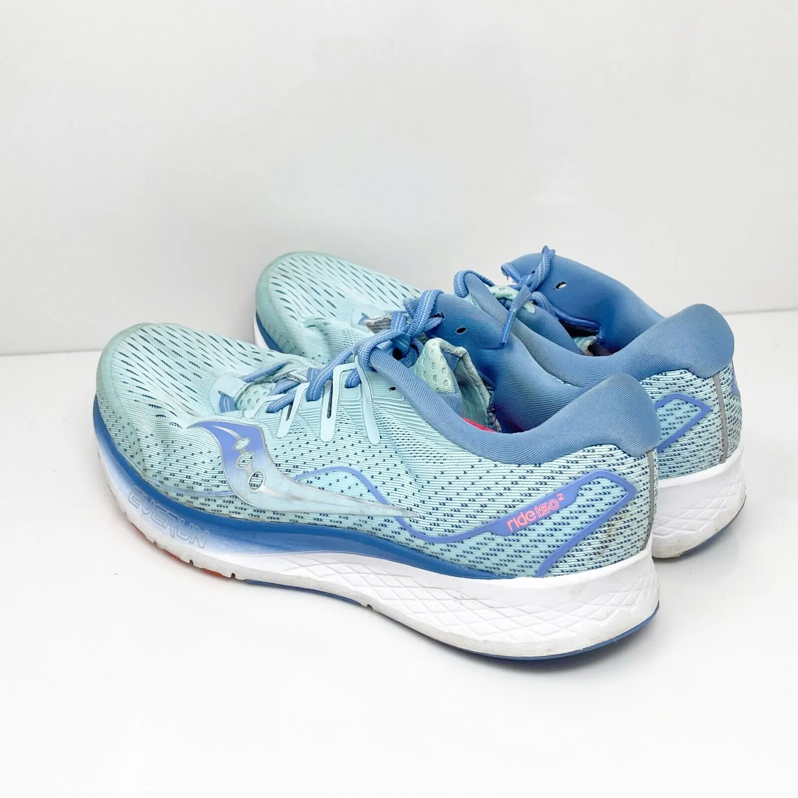 Saucony Womens Ride ISO 2 S10514-1 Blue Running Shoes Sneakers Size 11