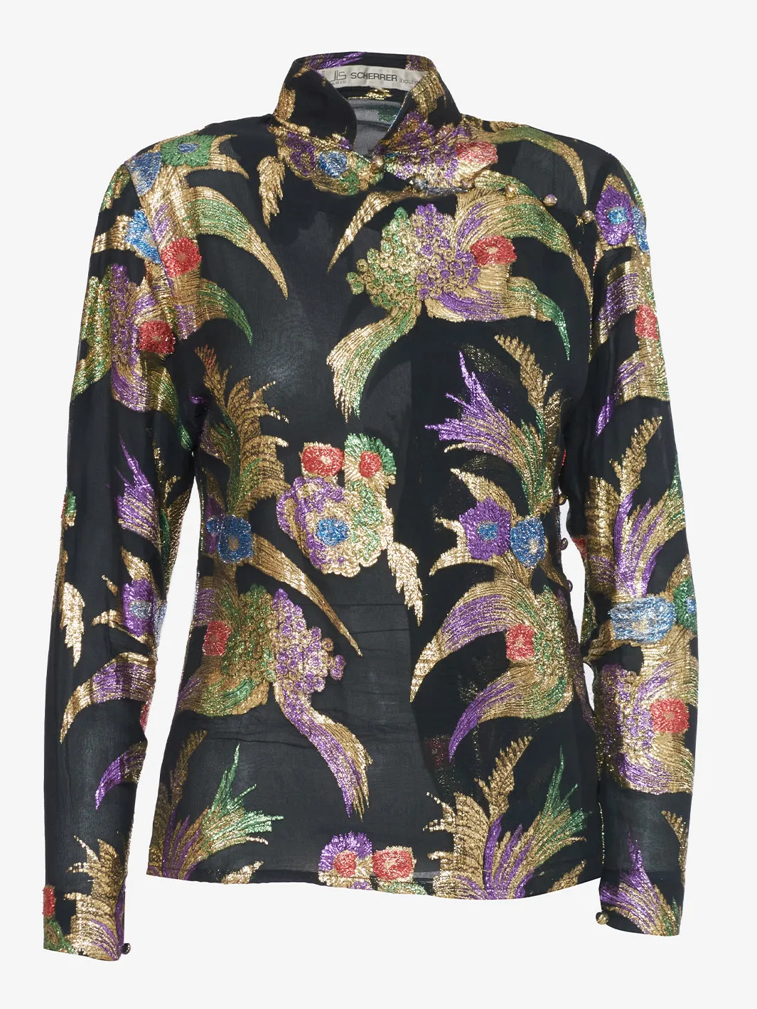 Silk Embroidered Scherrer Blouse