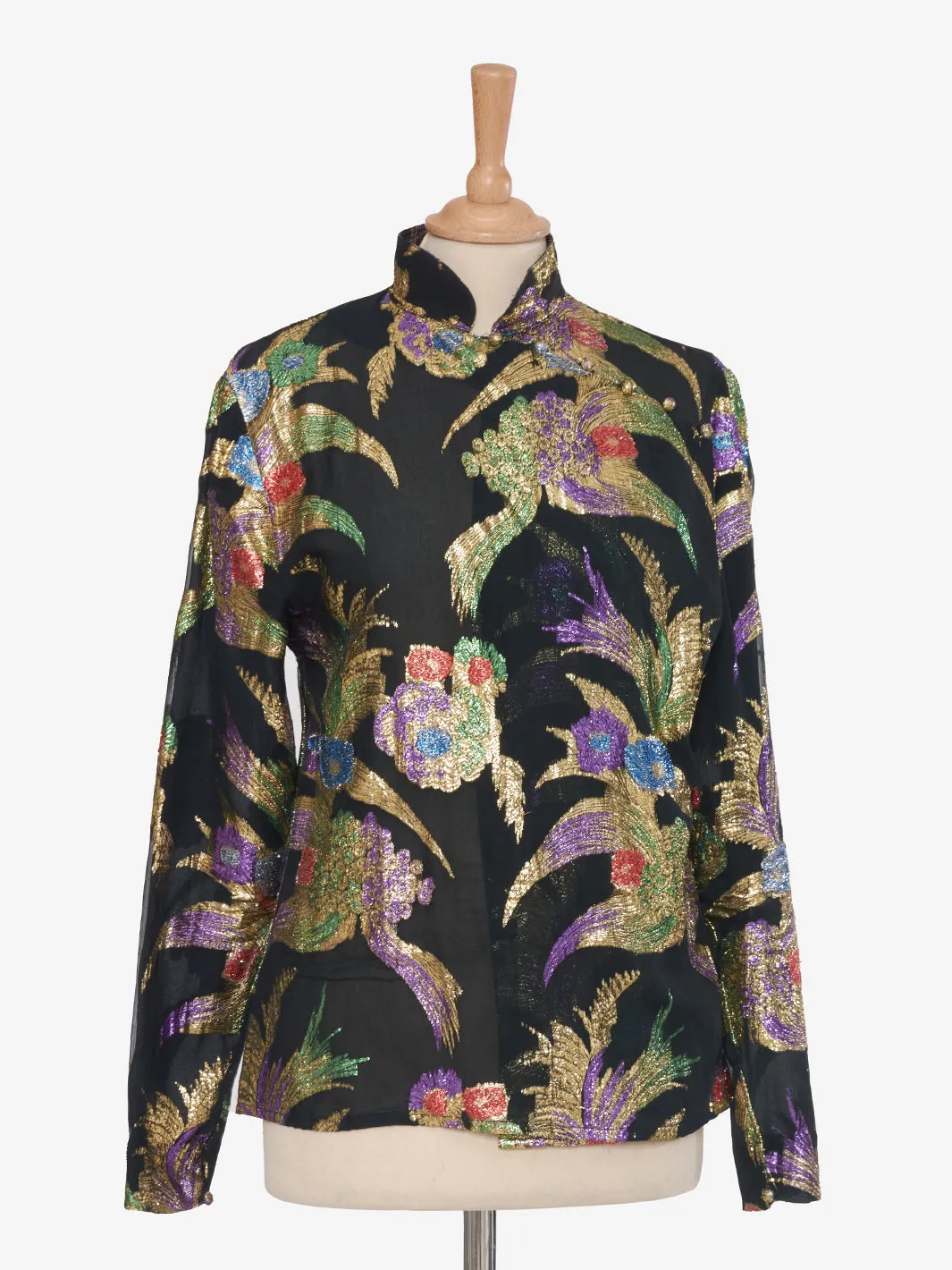 Silk Embroidered Scherrer Blouse