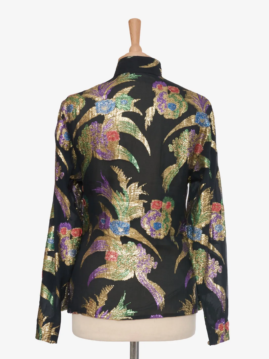 Silk Embroidered Scherrer Blouse