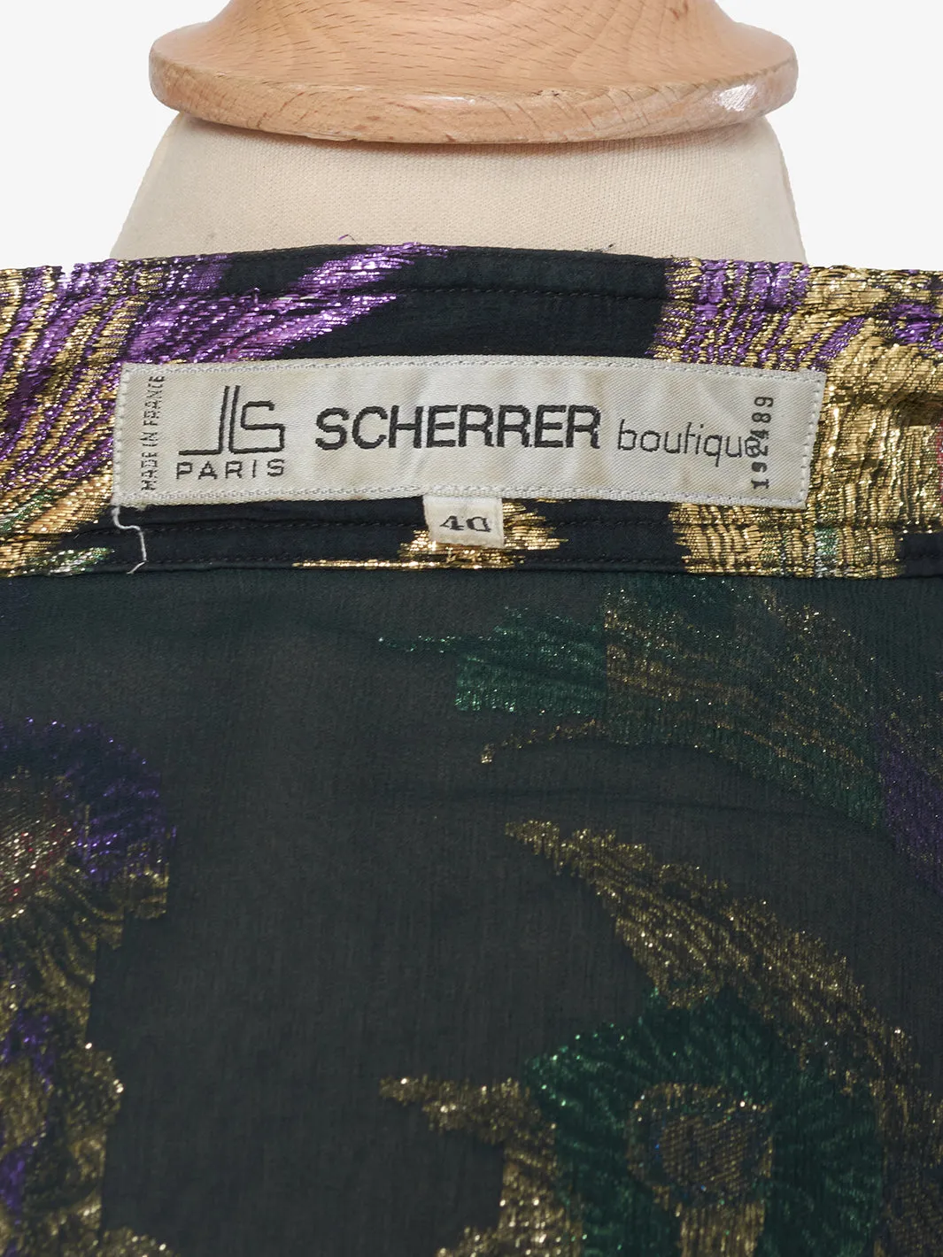 Silk Embroidered Scherrer Blouse