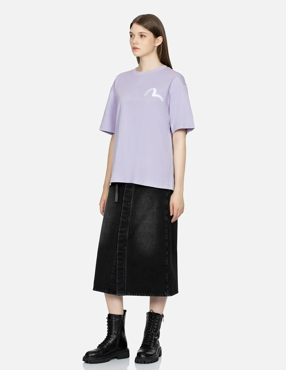 Seagull Embroidery Oversized T-shirt