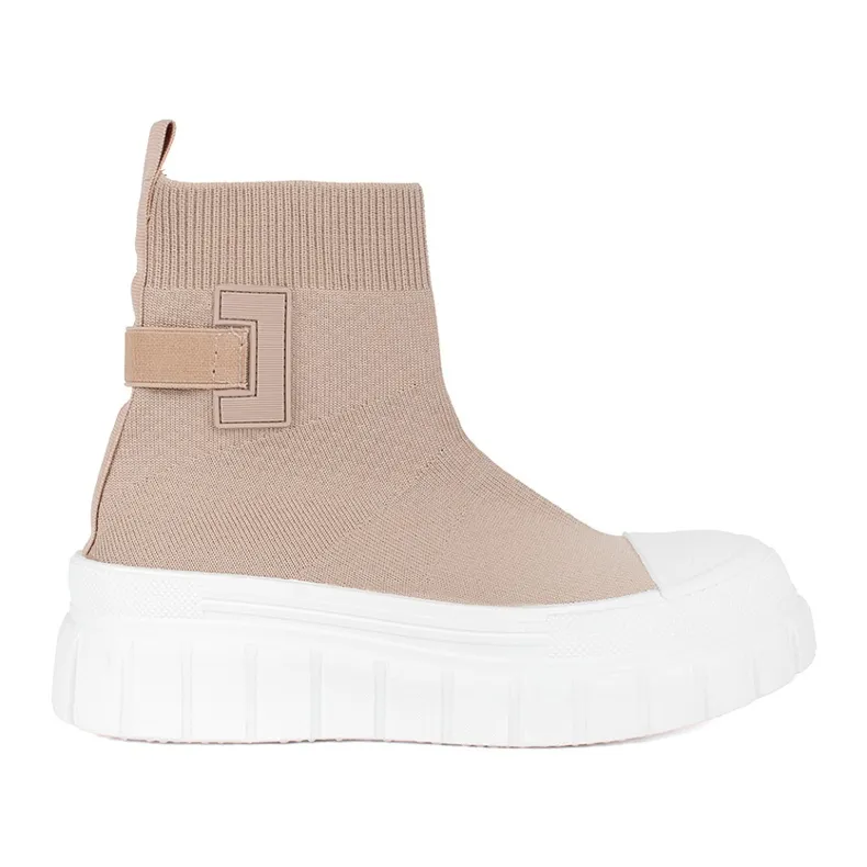 Seastar Beige high platform sneakers