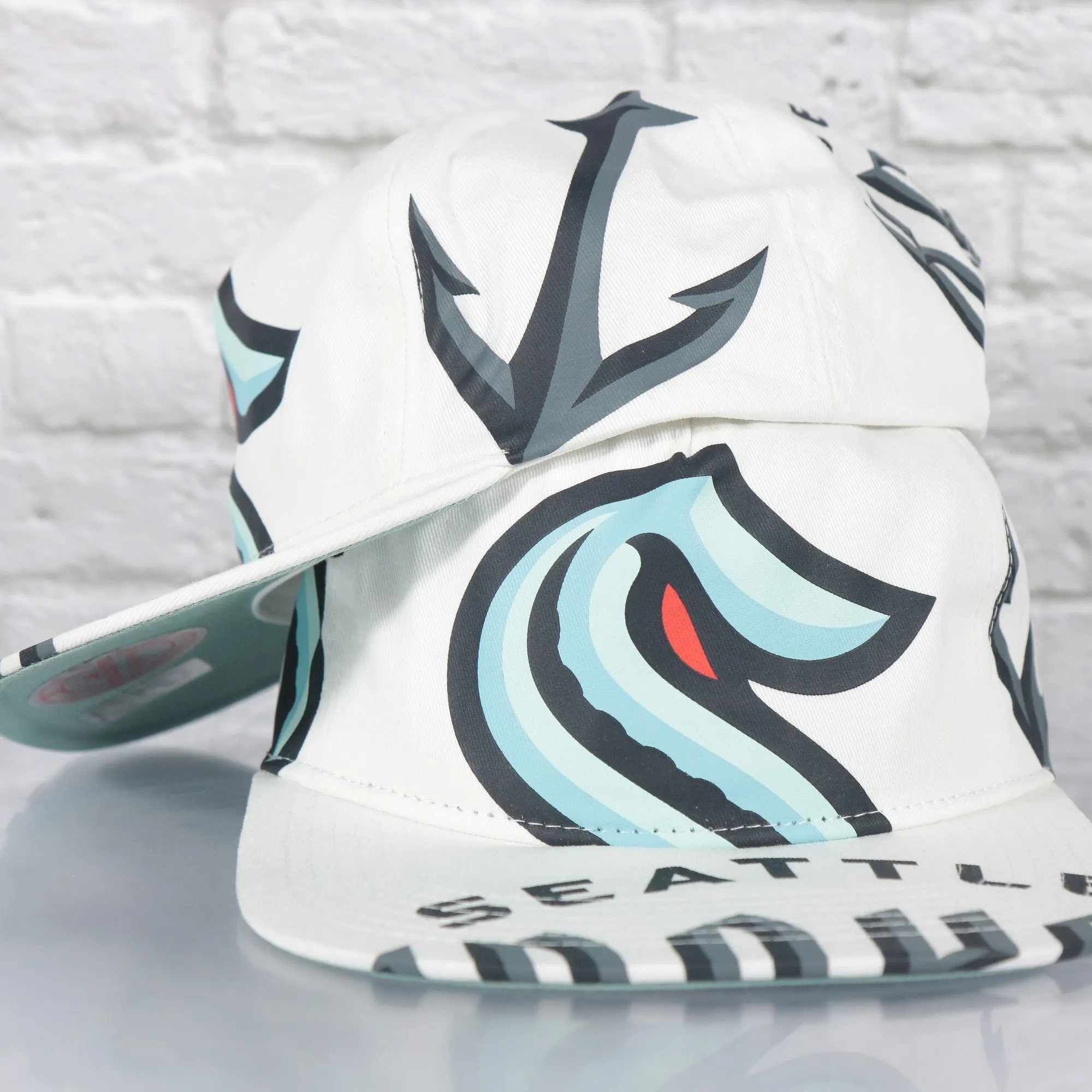 Seattle Kraken NHL Teal White Snapback Hat - Deadstock In Your Face