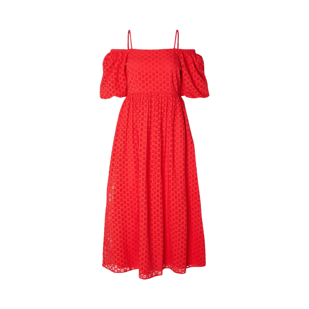 Selected Femme Anelli 3/4 Off-Shoulder Maxi Dress