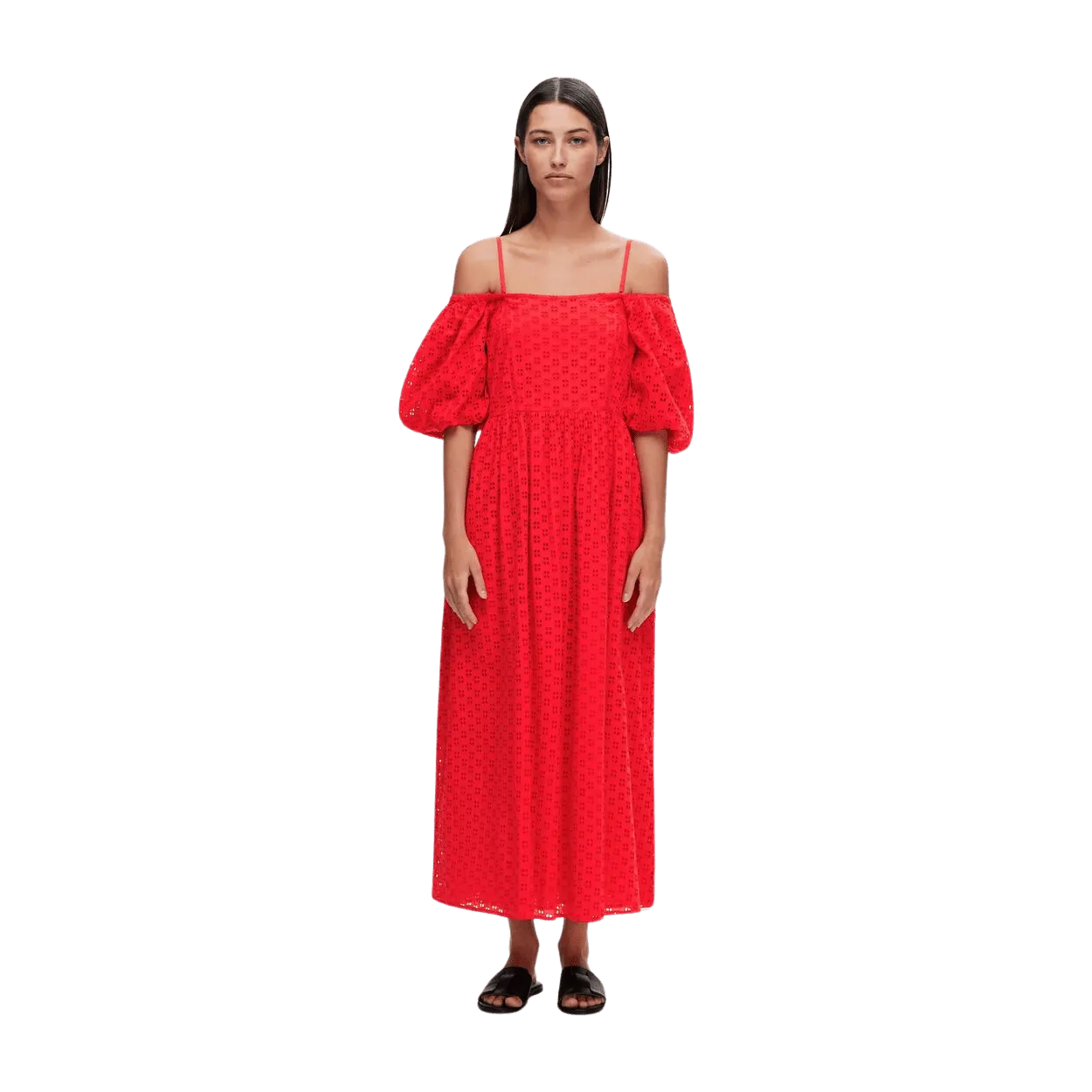 Selected Femme Anelli 3/4 Off-Shoulder Maxi Dress