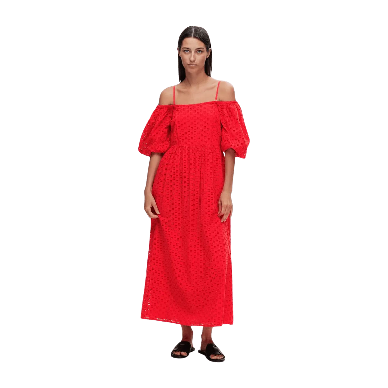 Selected Femme Anelli 3/4 Off-Shoulder Maxi Dress