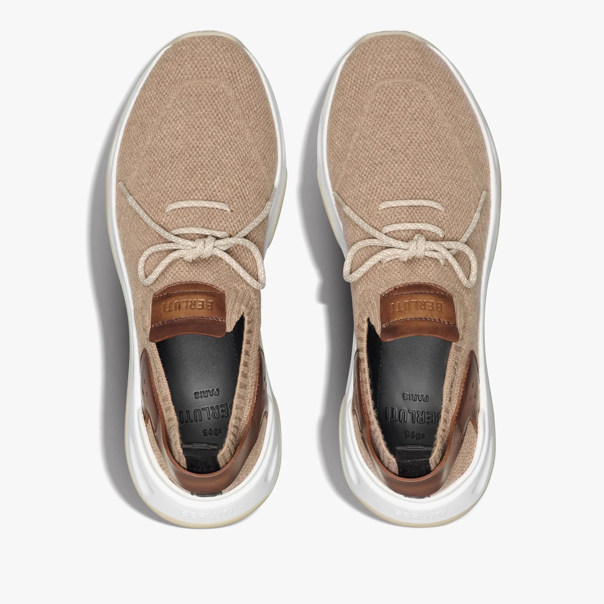 Cashmere and Leather Shadow Sneaker