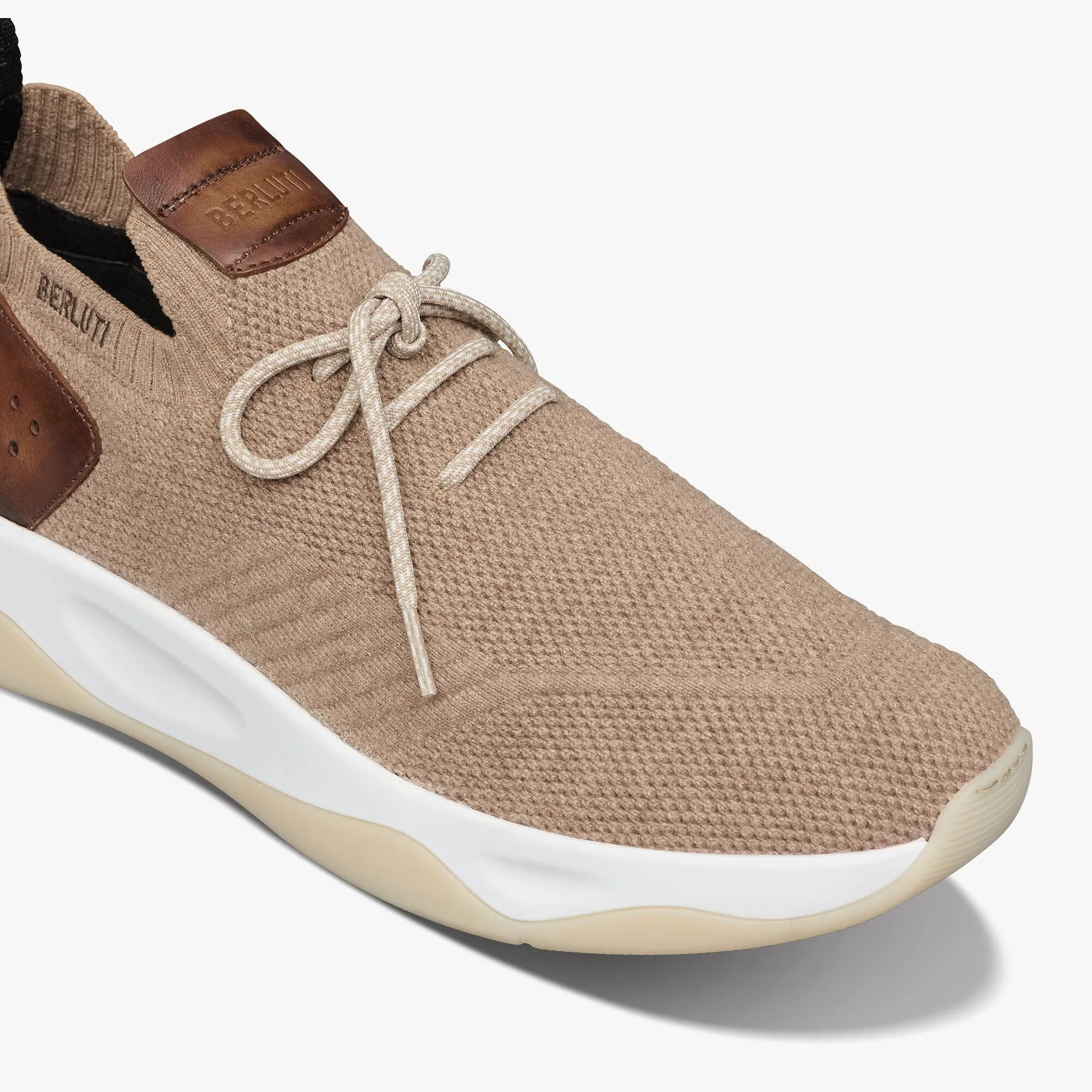 Cashmere and Leather Shadow Sneaker