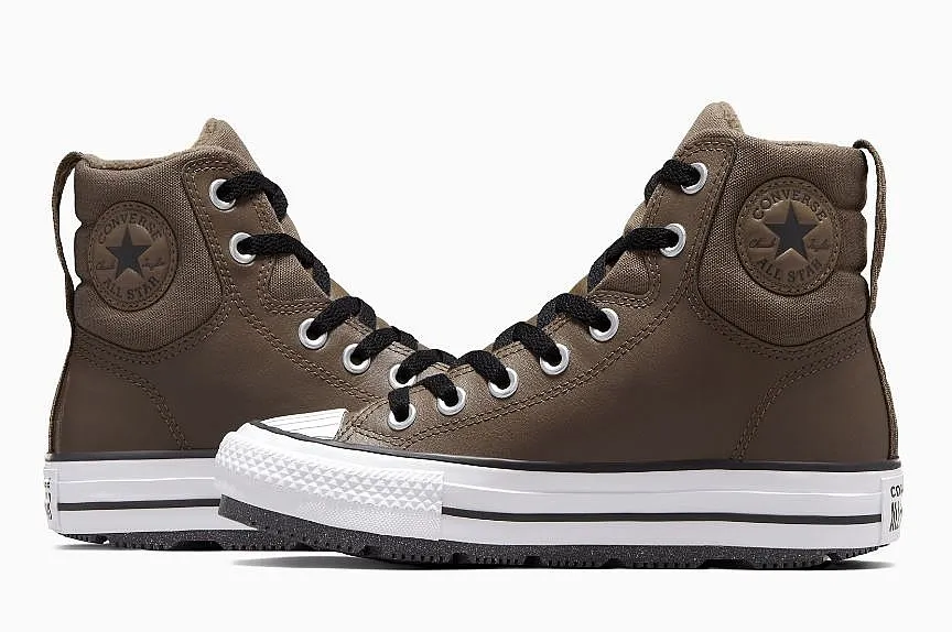 shoes Converse Chuck Taylor All Star Berkshire Boot Fleece Hi - A04810/Engine Smoke/Black/White - unisex junior