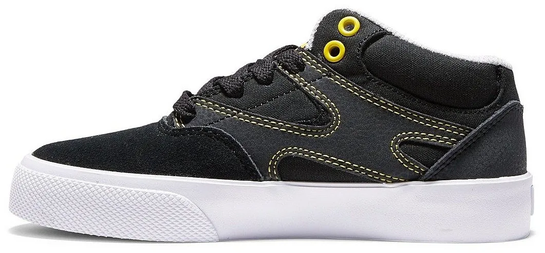 shoes DC Kalis Vulc Mid - GY1/Gray/Yellow - unisex junior