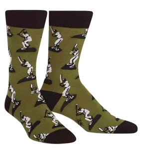 SOCK it to me Men's Crew Socks (Prints) - Batter Up