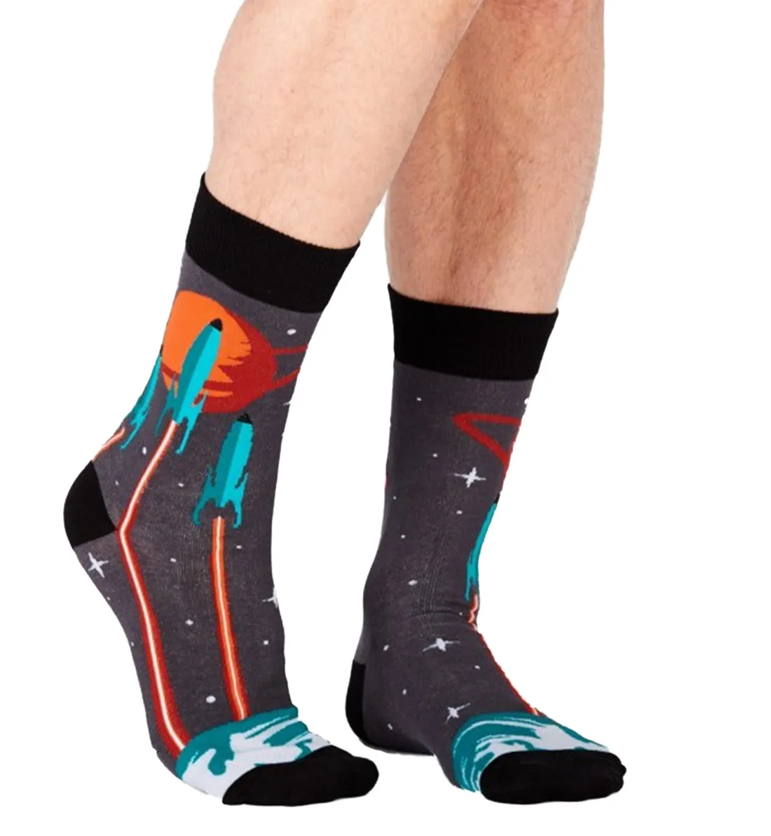 Men's Crew Socks - Launch From Earth