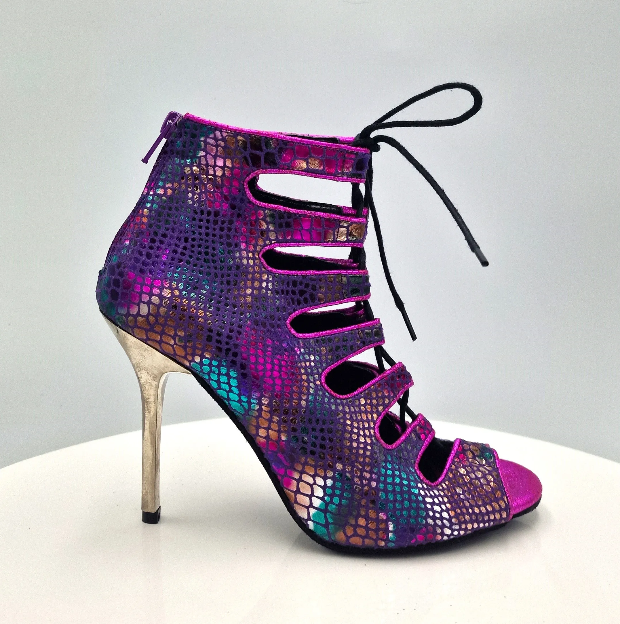 Purple Snakeskin High Heel 8.5cm