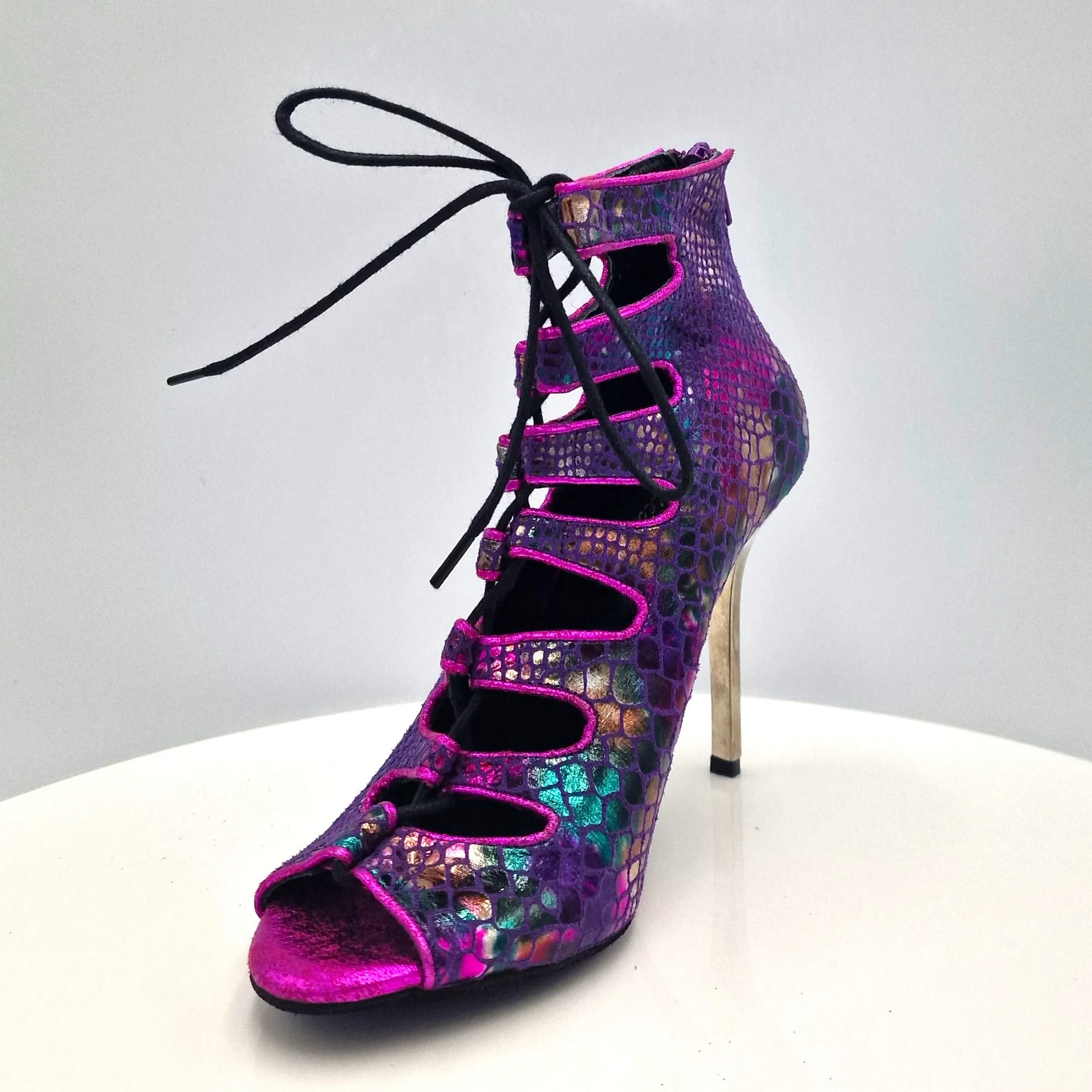 Purple Snakeskin High Heel 8.5cm