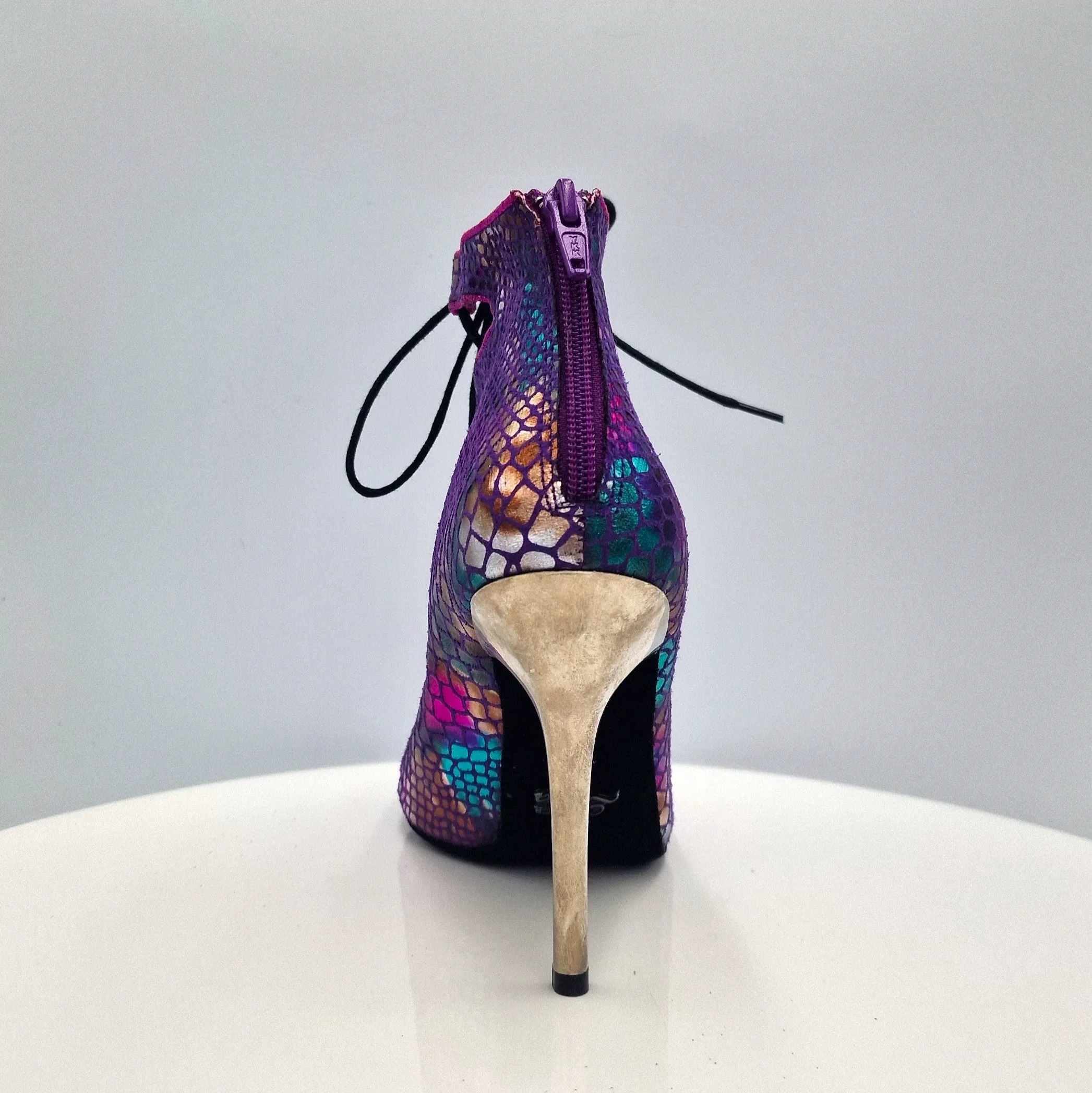 Purple Snakeskin High Heel 8.5cm