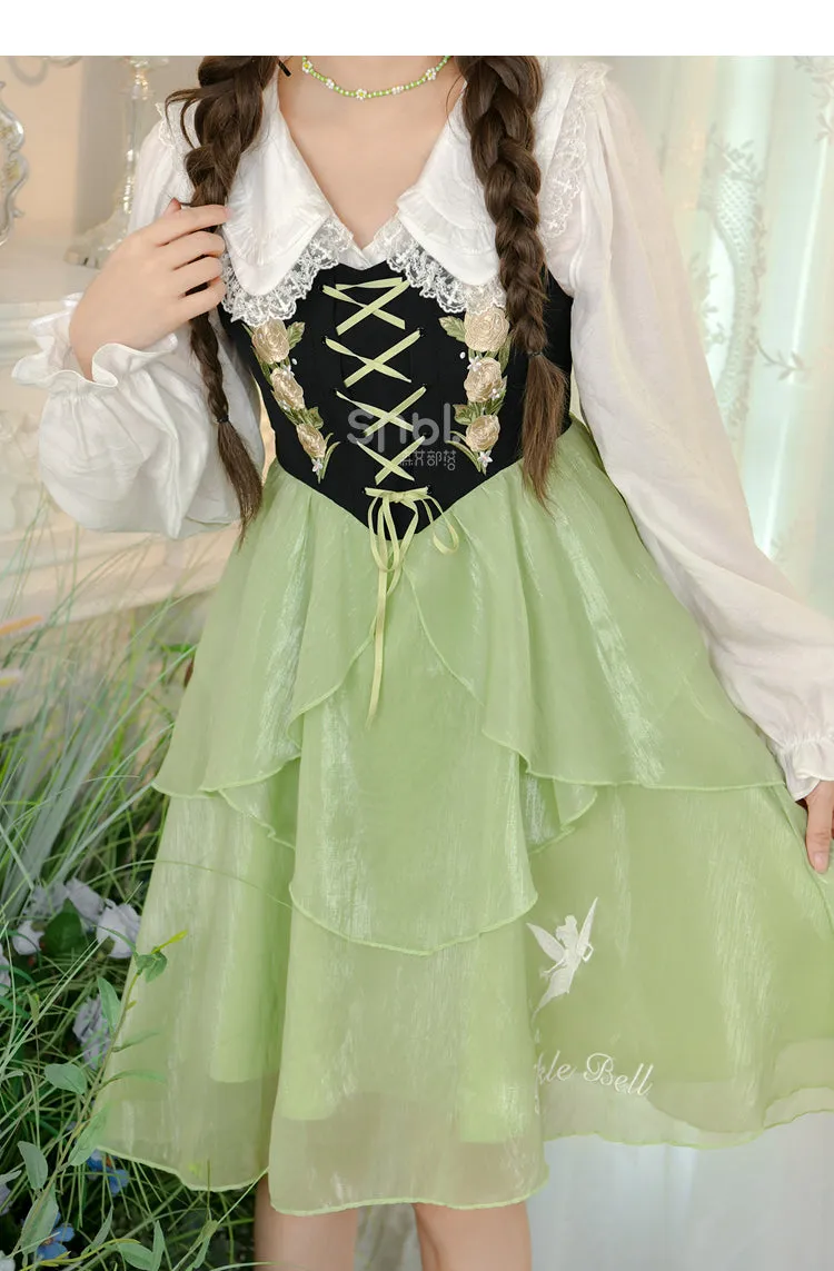 Lovely Flower Girl Green Dress Spring ON622