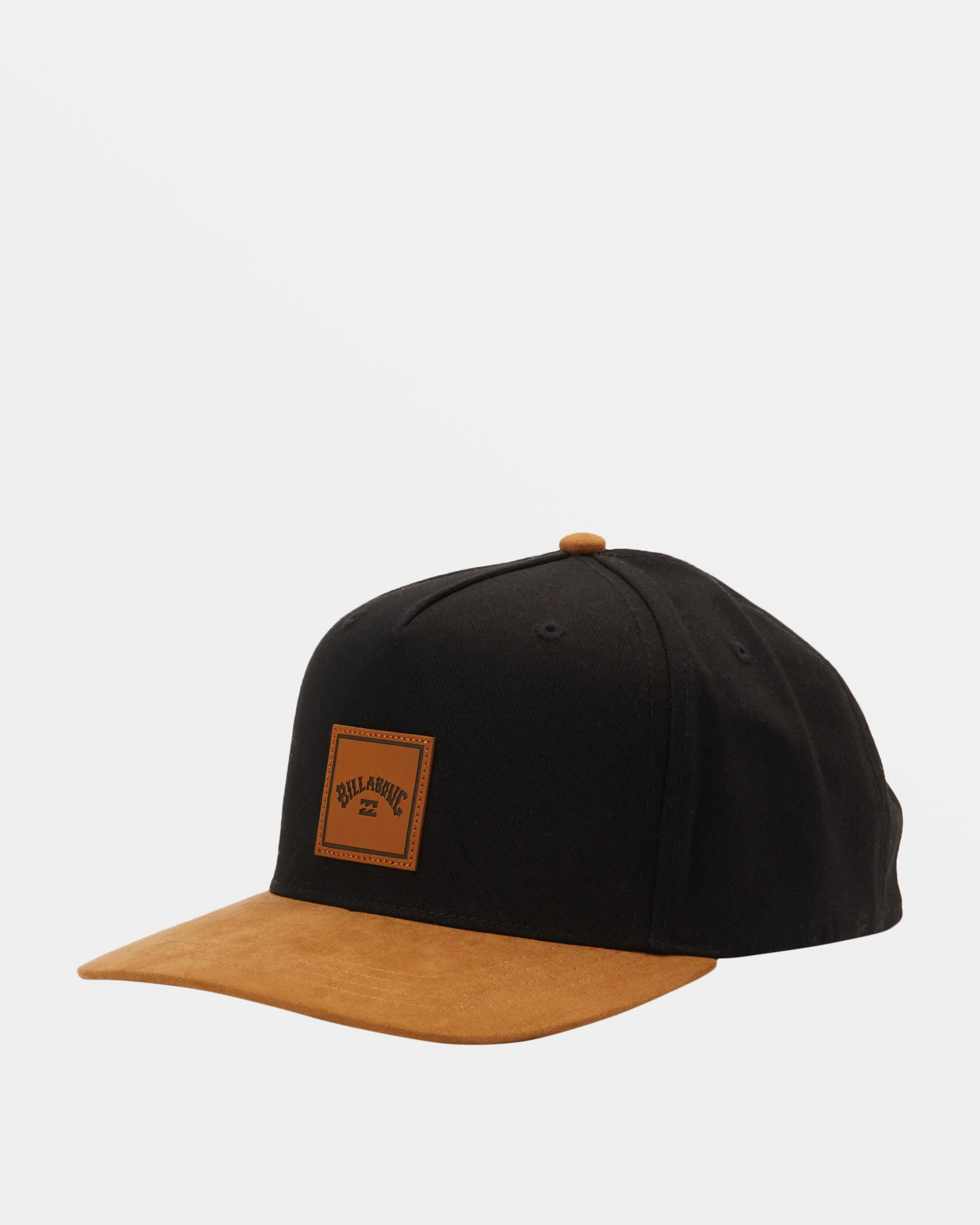 Stacked Snapback Hat - Black/Tan