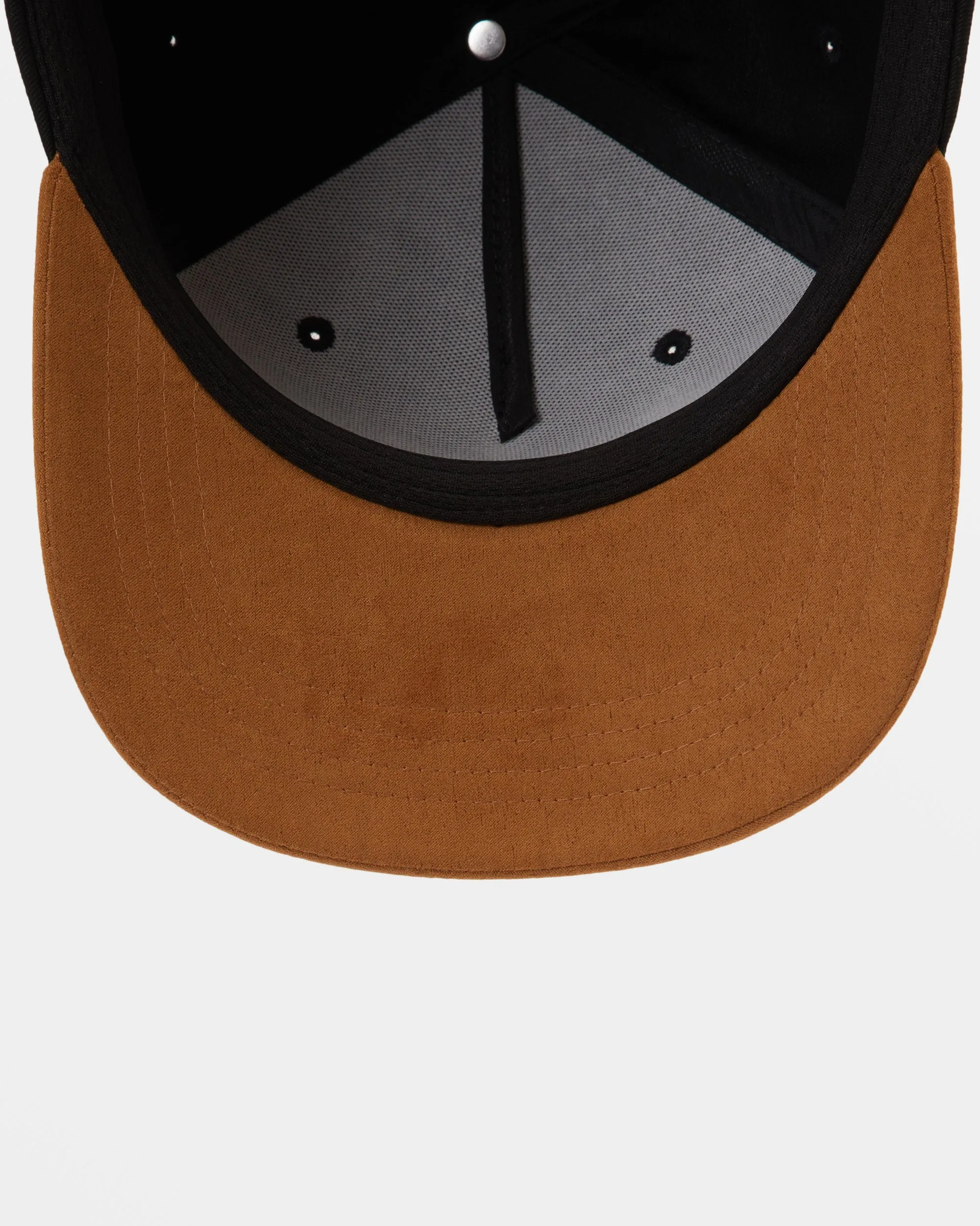 Stacked Snapback Hat - Black/Tan